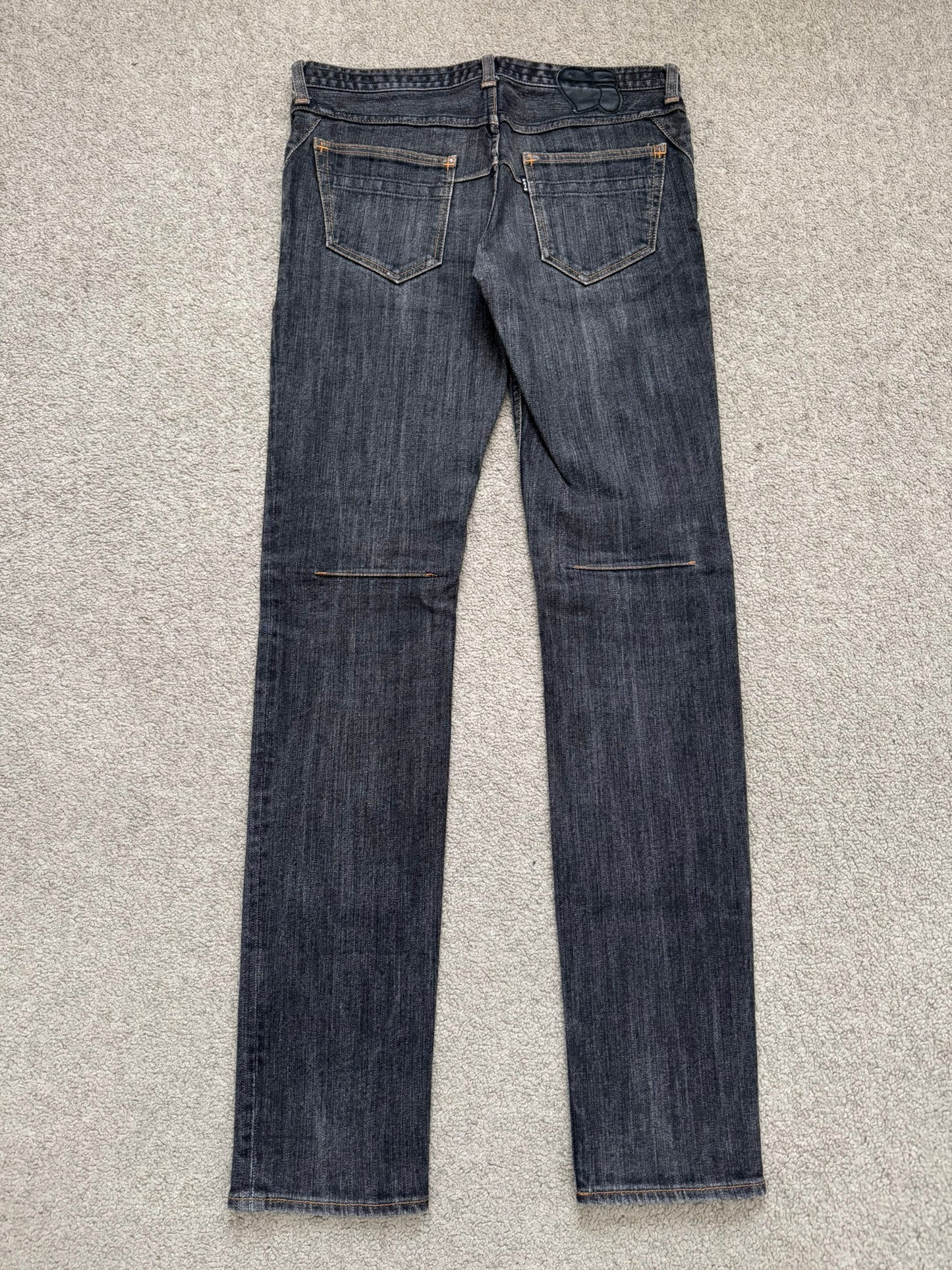 SS08 Number (N)ine Pain Crying Heart Black Denim Jeans