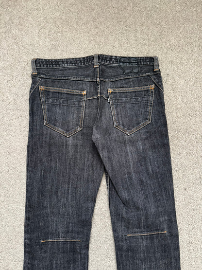 SS08 Number (N)ine Pain Crying Heart Black Denim Jeans