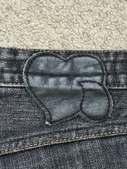 SS08 Number (N)ine Pain Crying Heart Black Denim Jeans