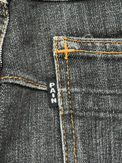 SS08 Number (N)ine Pain Crying Heart Black Denim Jeans