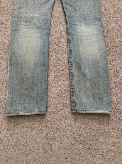 FW16 Saint Laurent by Hedi Slimane Repair Washed D02 Denim Jeans