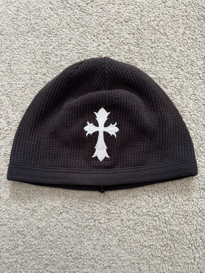 Vintage Chrome Hearts White Cross Logo Thermal Beanie
