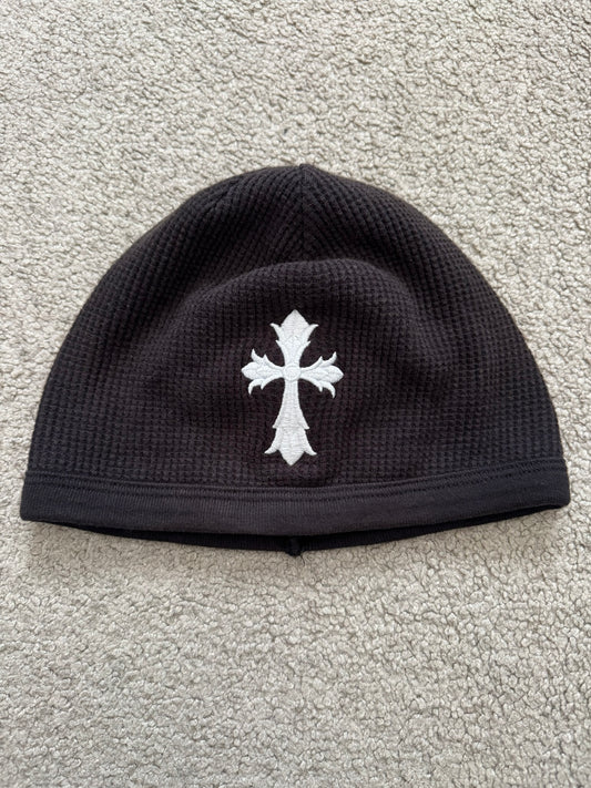 Vintage Chrome Hearts White Cross Logo Thermal Beanie