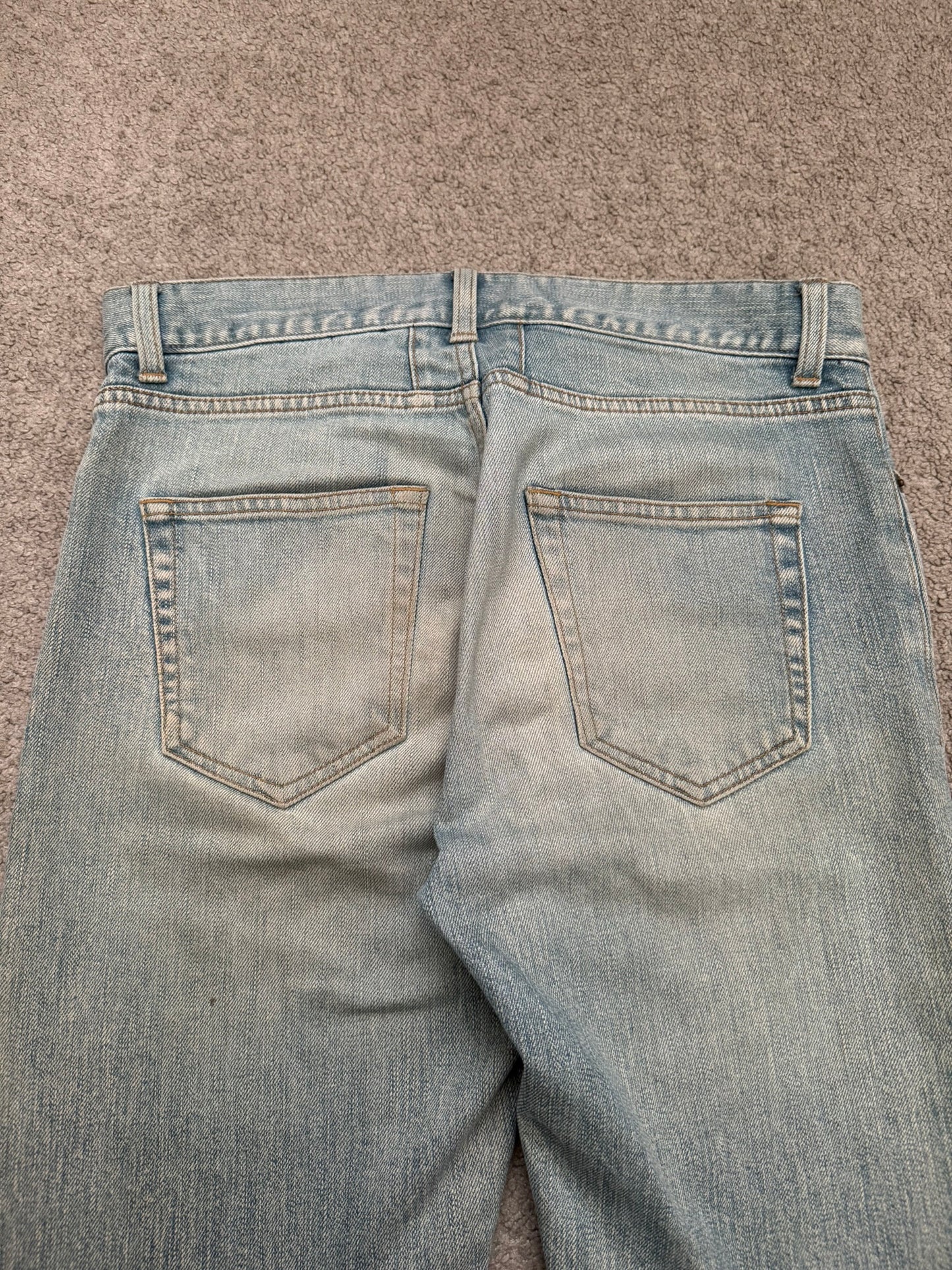 FW16 Saint Laurent by Hedi Slimane Repair Washed D02 Denim Jeans