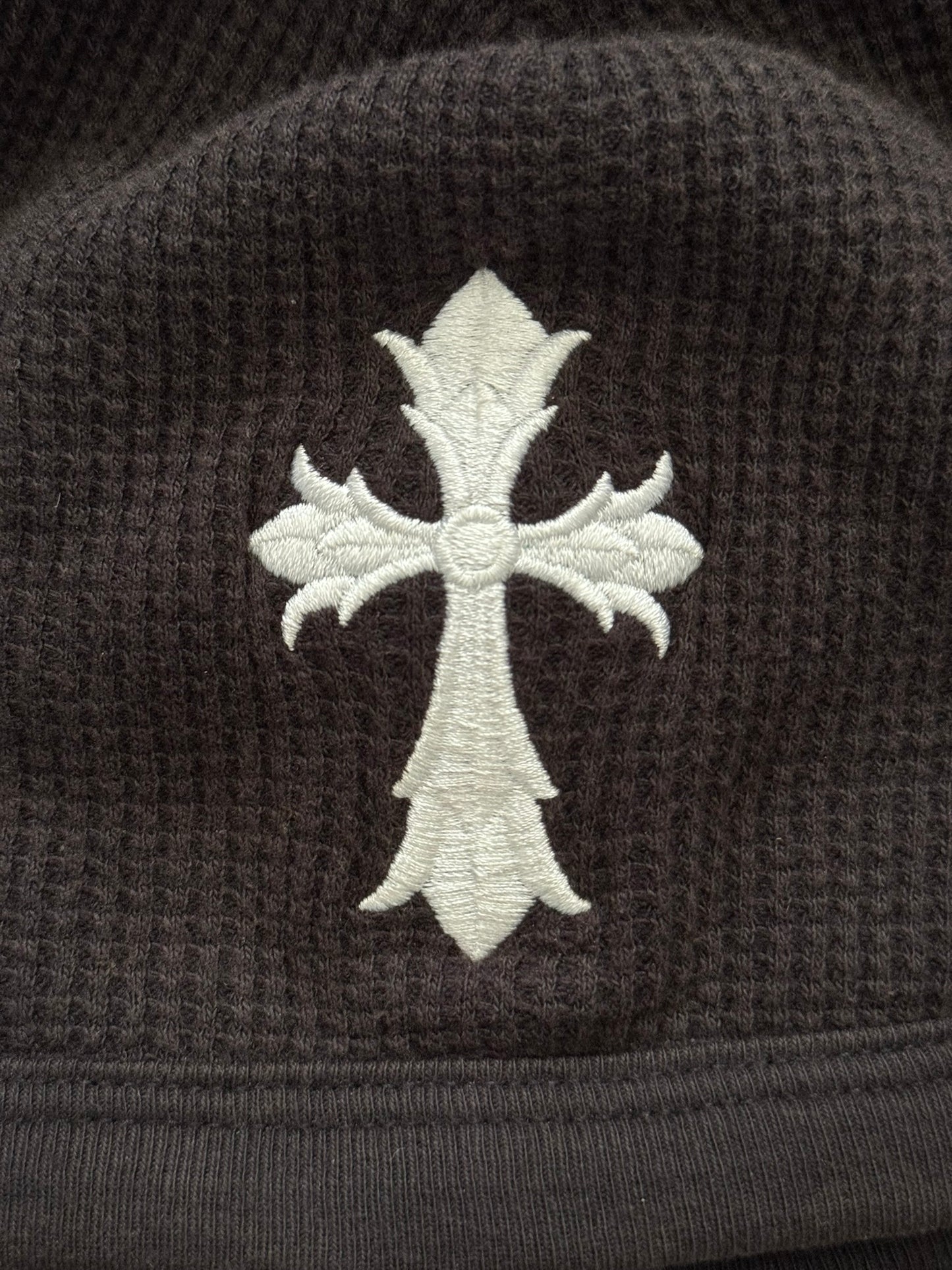 Vintage Chrome Hearts White Cross Logo Thermal Beanie