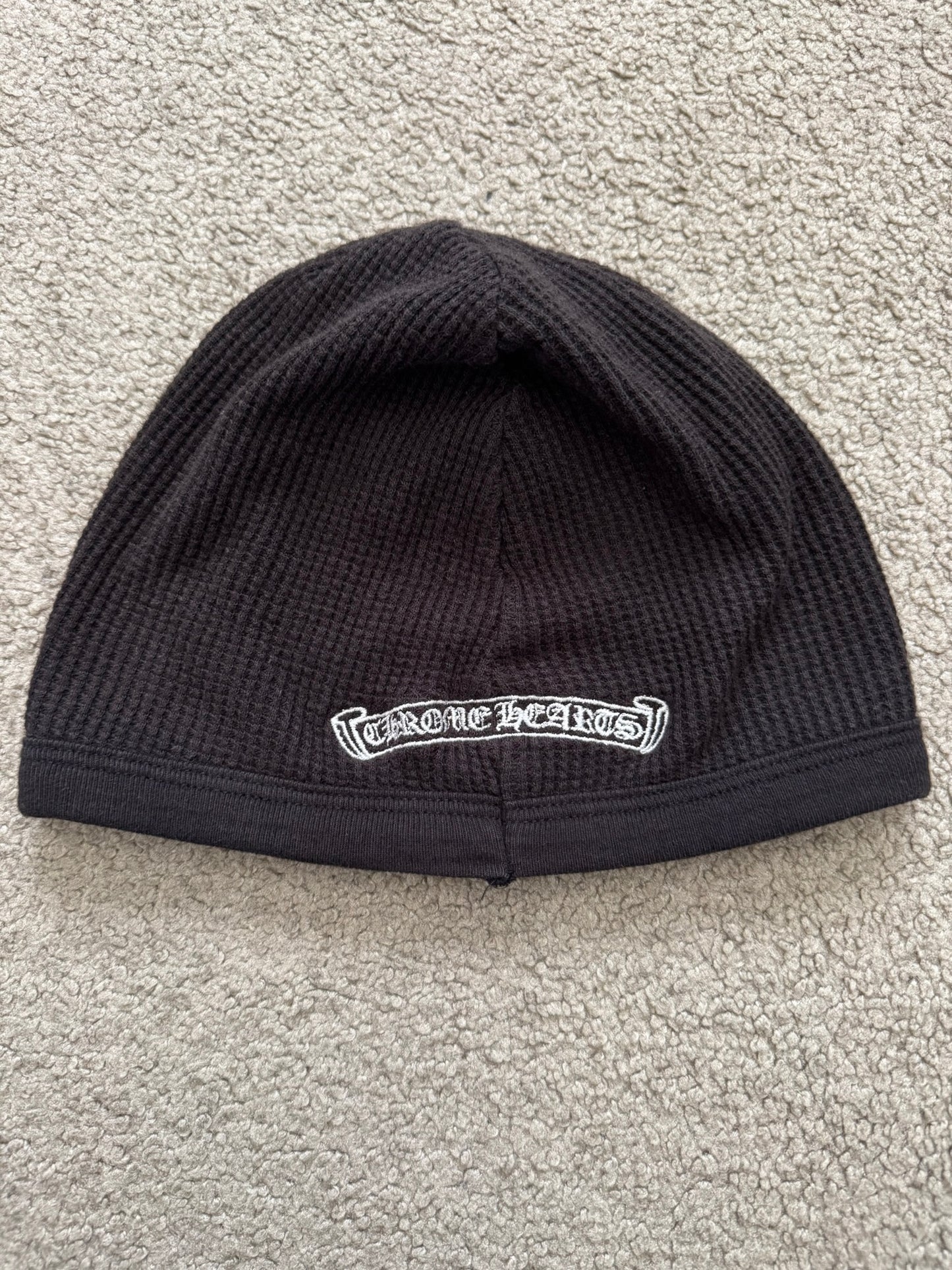 Vintage Chrome Hearts White Cross Logo Thermal Beanie
