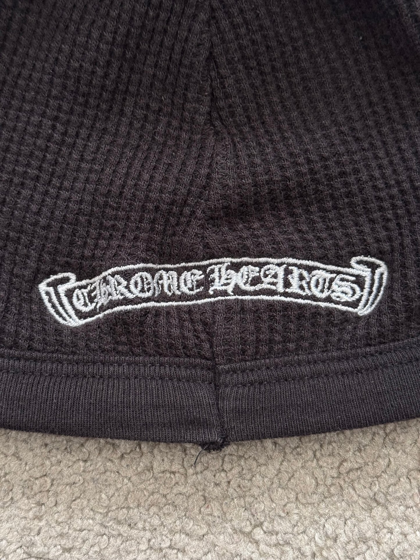 Vintage Chrome Hearts White Cross Logo Thermal Beanie