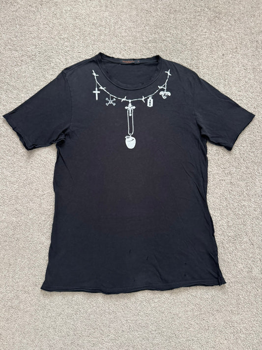 SS03 Undercover "Scab" Barbwire Rosary Chain T Shirt