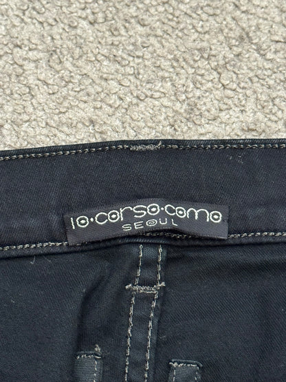 FW15 Rick Owens DRKSHDW Black Waxed Detroit Cut Denim Jeans
