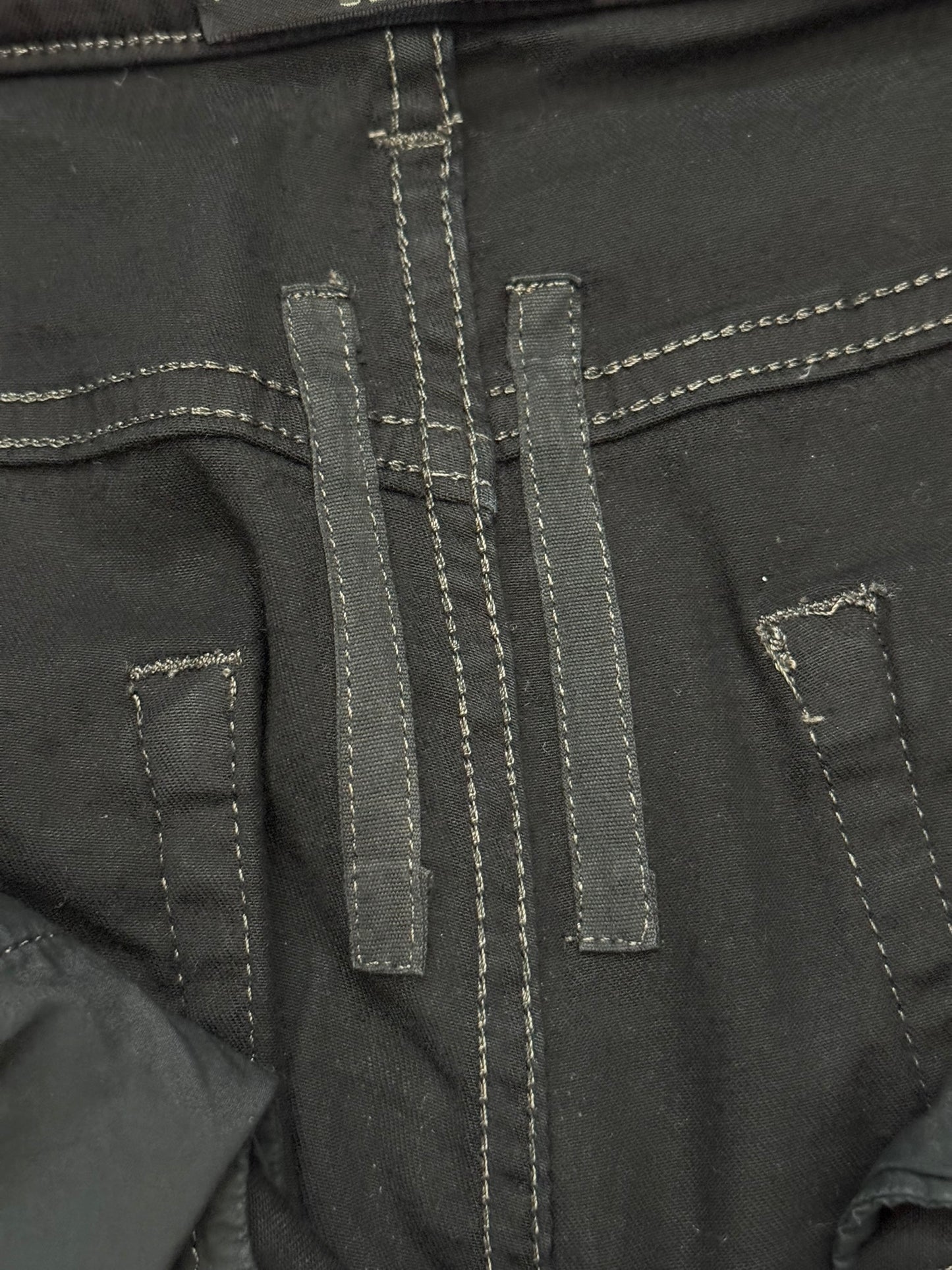 FW15 Rick Owens DRKSHDW Black Waxed Detroit Cut Denim Jeans