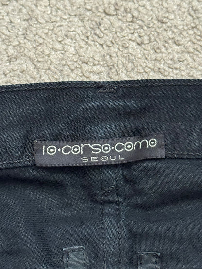 FW14 Rick Owens DRKSHDW Black Waxed Detroit Cut Denim Jeans