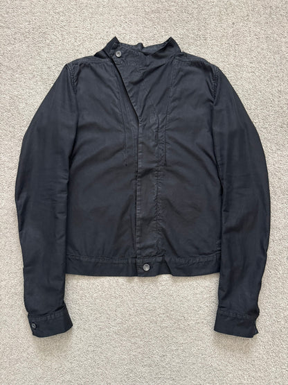 SS10 Rick Owens DRKSHDW Black Waxed Ripstop Slave Jacket