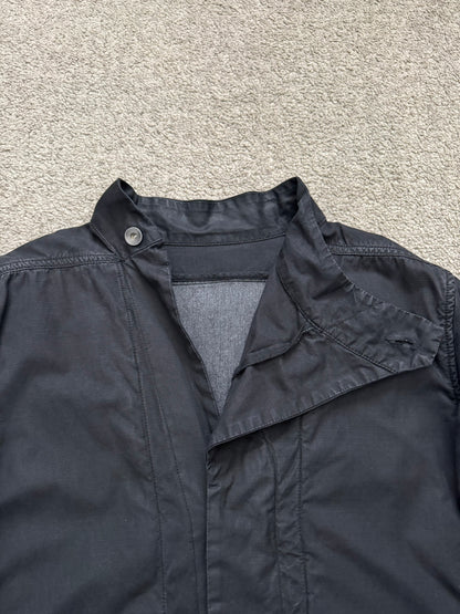 SS10 Rick Owens DRKSHDW Black Waxed Ripstop Slave Jacket