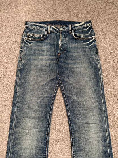 SS07 Dior Homme by Hedi Slimane "Sky Wash" Distress Denim Jeans