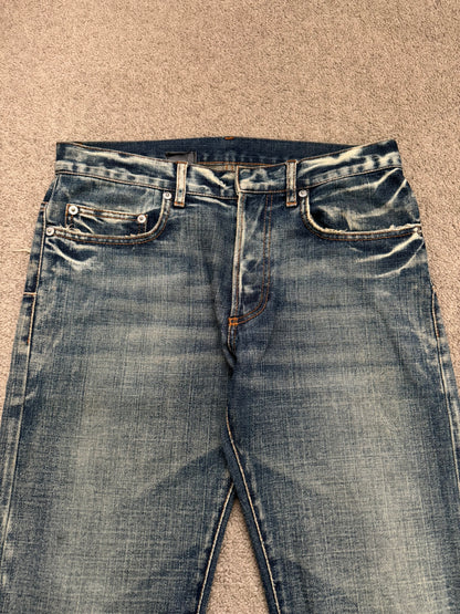 SS07 Dior Homme by Hedi Slimane "Sky Wash" Distress Denim Jeans
