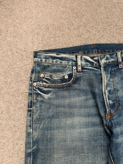SS07 Dior Homme by Hedi Slimane "Sky Wash" Distress Denim Jeans