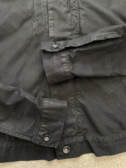 SS10 Rick Owens DRKSHDW Black Waxed Ripstop Slave Jacket