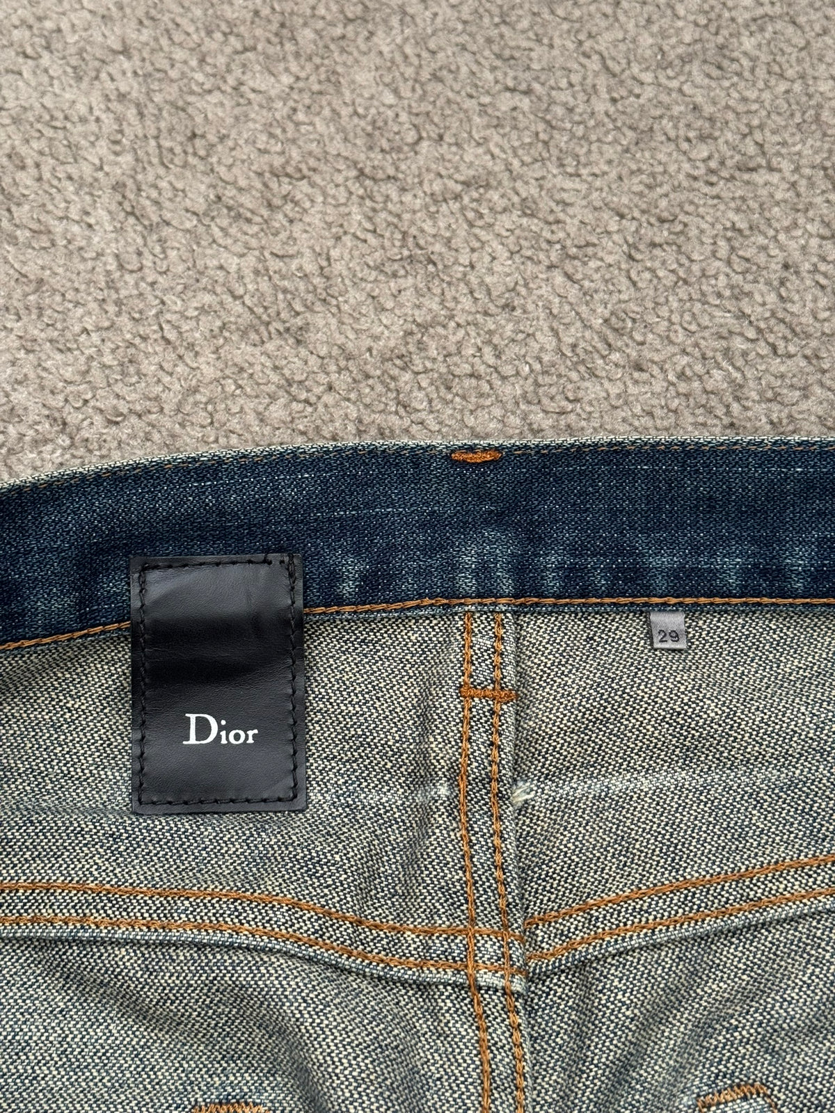 SS07 Dior Homme by Hedi Slimane "Sky Wash" Distress Denim Jeans