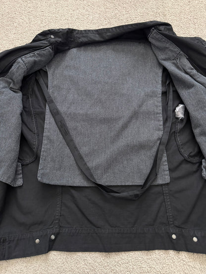 SS10 Rick Owens DRKSHDW Black Waxed Ripstop Slave Jacket