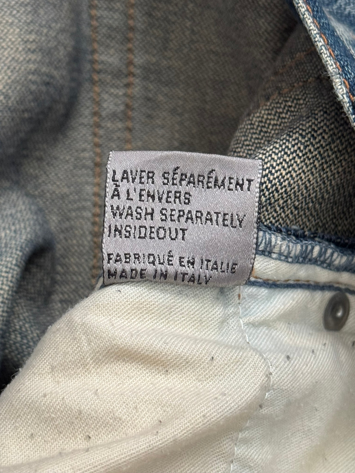 SS07 Dior Homme by Hedi Slimane "Sky Wash" Distress Denim Jeans