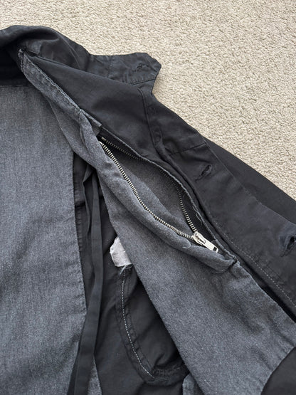 SS10 Rick Owens DRKSHDW Black Waxed Ripstop Slave Jacket