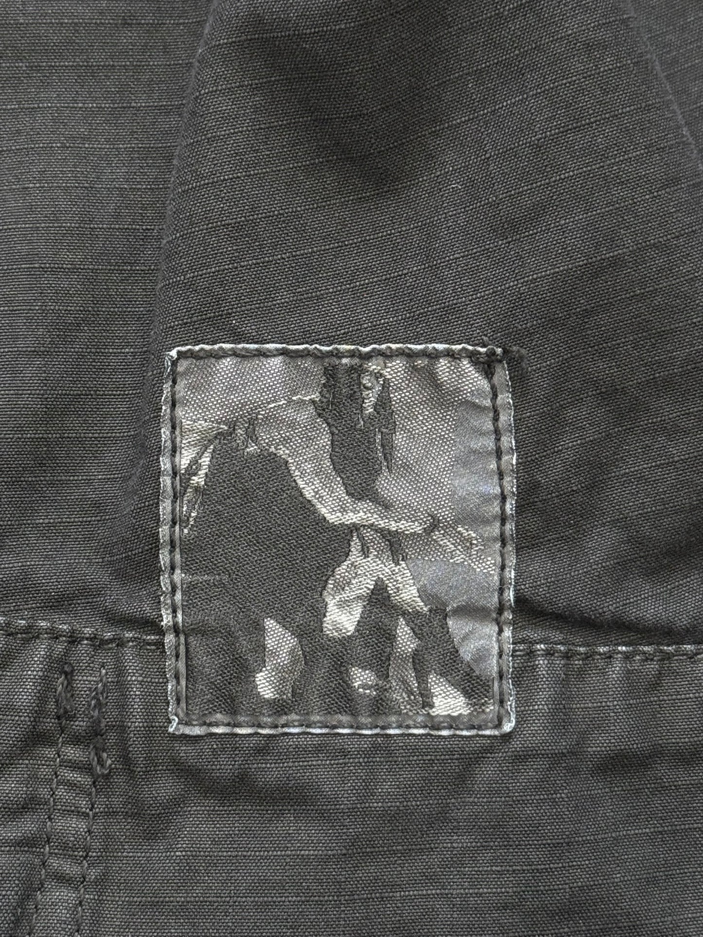 SS10 Rick Owens DRKSHDW Black Waxed Ripstop Slave Jacket