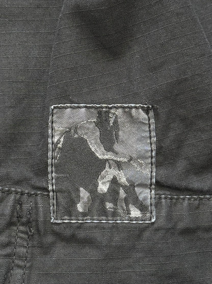 SS10 Rick Owens DRKSHDW Black Waxed Ripstop Slave Jacket