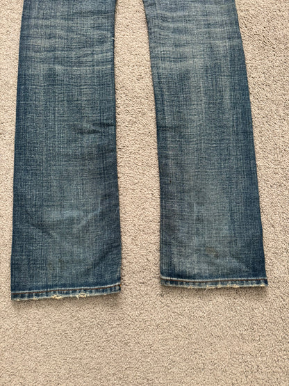 SS07 Dior Homme by Hedi Slimane "Sky Wash" Distress Denim Jeans