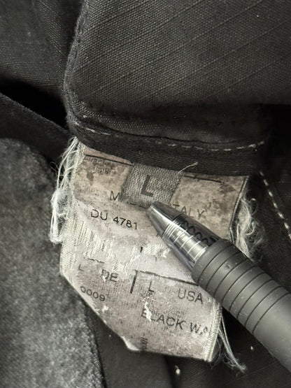 SS10 Rick Owens DRKSHDW Black Waxed Ripstop Slave Jacket