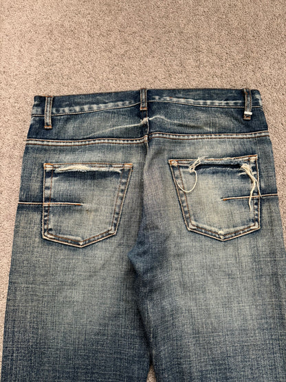 SS07 Dior Homme by Hedi Slimane "Sky Wash" Distress Denim Jeans