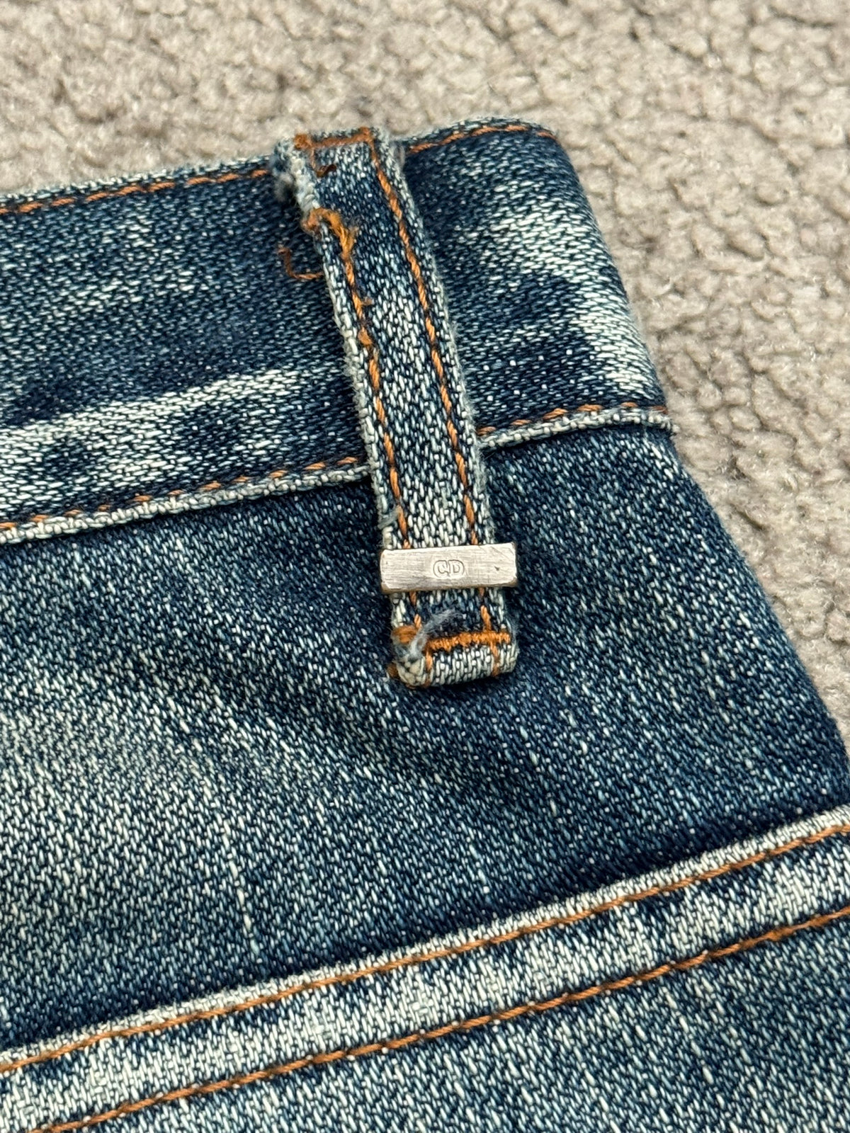 SS07 Dior Homme by Hedi Slimane "Sky Wash" Distress Denim Jeans