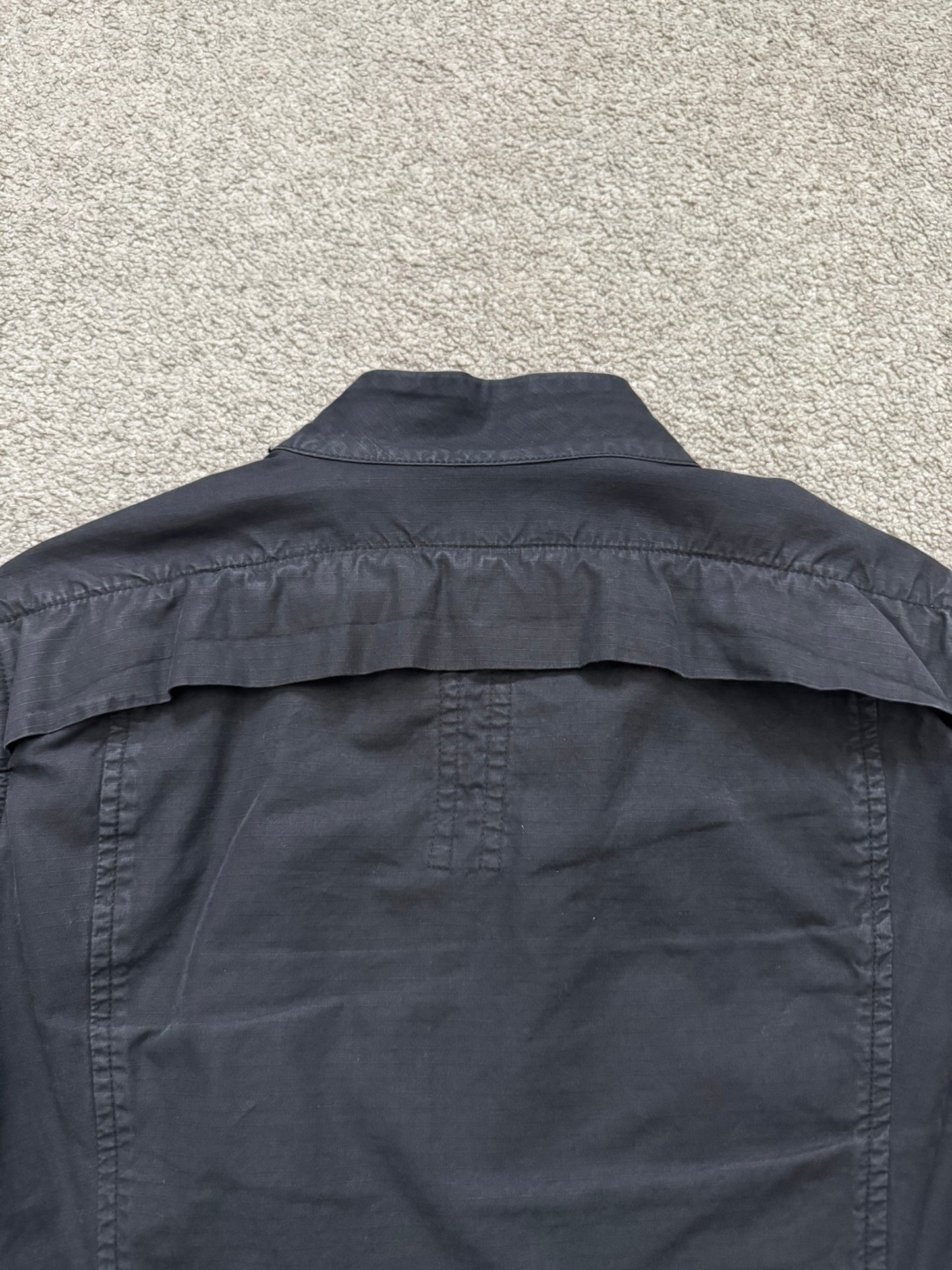 SS10 Rick Owens DRKSHDW Black Waxed Ripstop Slave Jacket