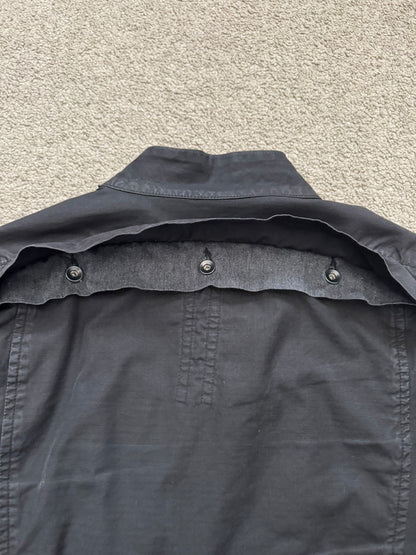 SS10 Rick Owens DRKSHDW Black Waxed Ripstop Slave Jacket
