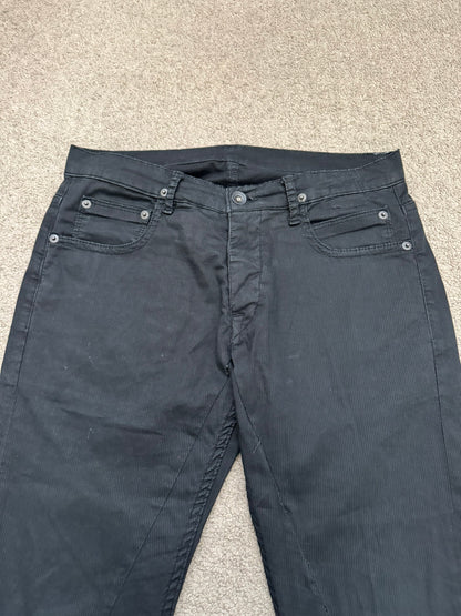 SS16 Rick Owens DRKSHDW Ribbed Cotton Detroit Cut Jeans