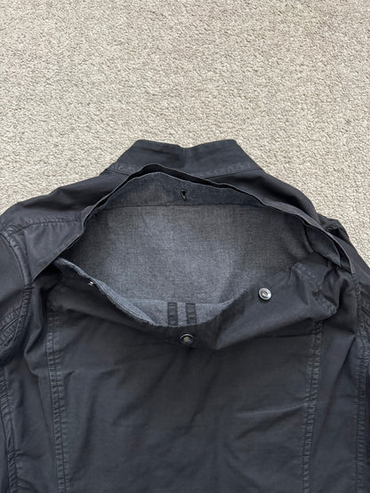 SS10 Rick Owens DRKSHDW Black Waxed Ripstop Slave Jacket