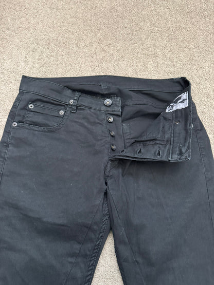 SS16 Rick Owens DRKSHDW Ribbed Cotton Detroit Cut Jeans