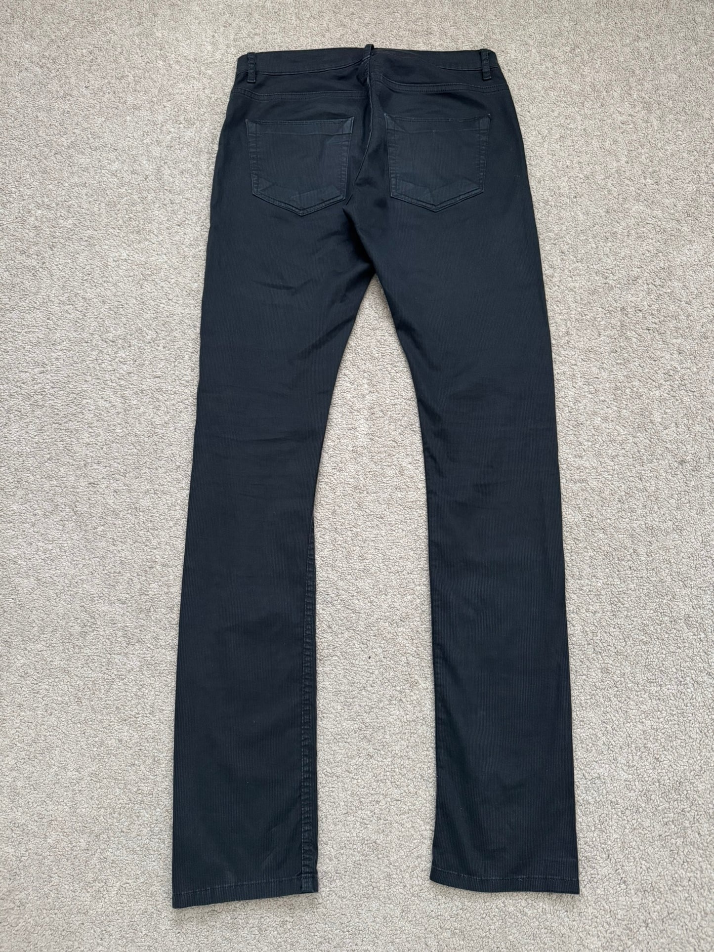 SS16 Rick Owens DRKSHDW Ribbed Cotton Detroit Cut Jeans