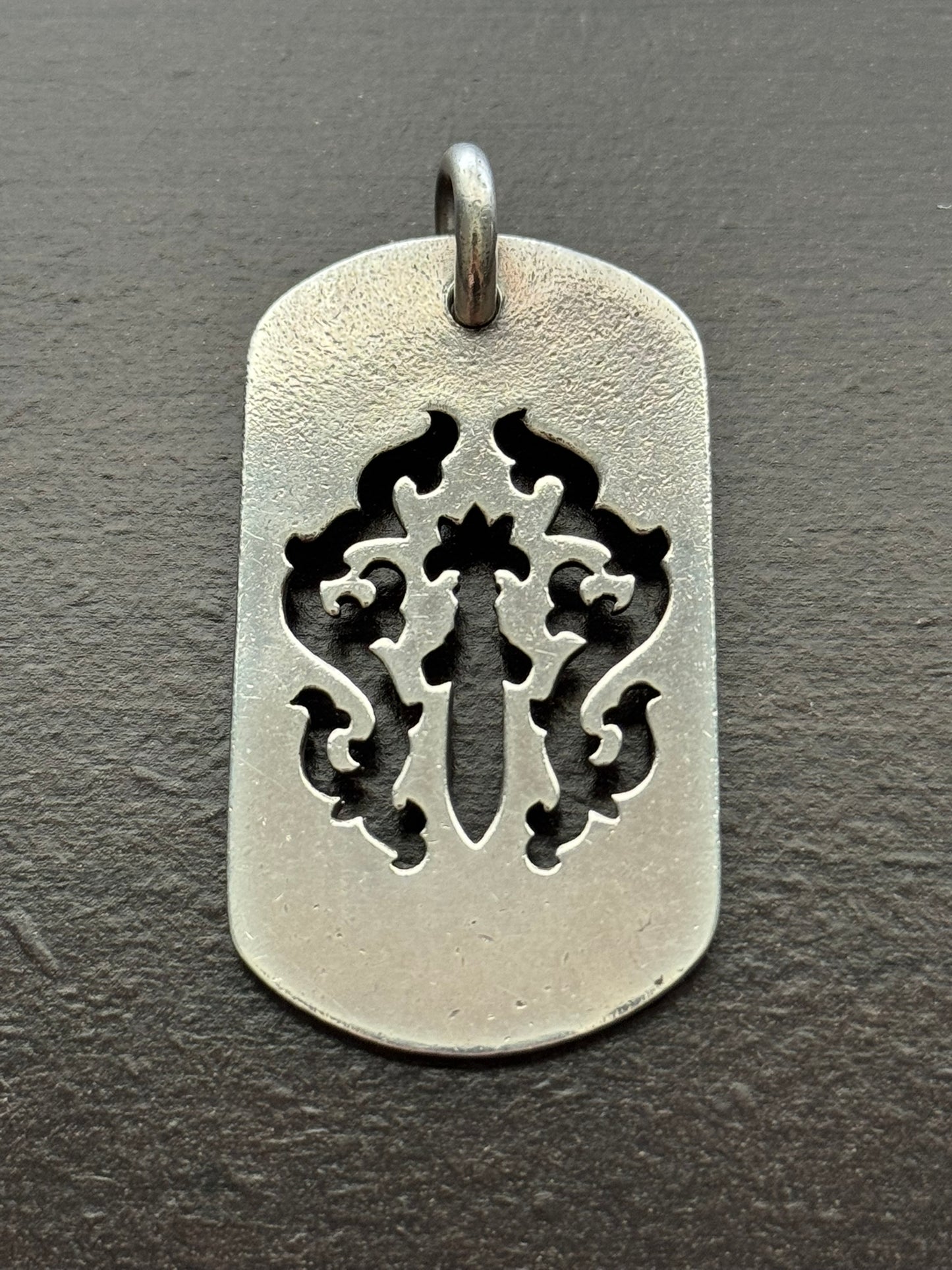 Chrome Hearts Vine Dagger Cut Out Dog Tag Pendant