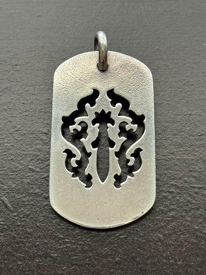 Chrome Hearts Vine Dagger Cut Out Dog Tag Pendant