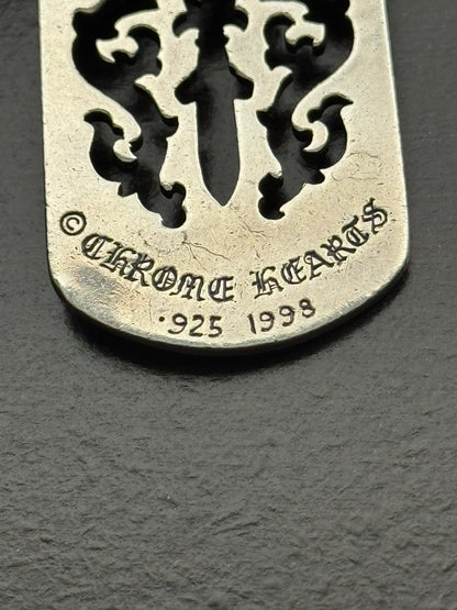 Chrome Hearts Vine Dagger Cut Out Dog Tag Pendant
