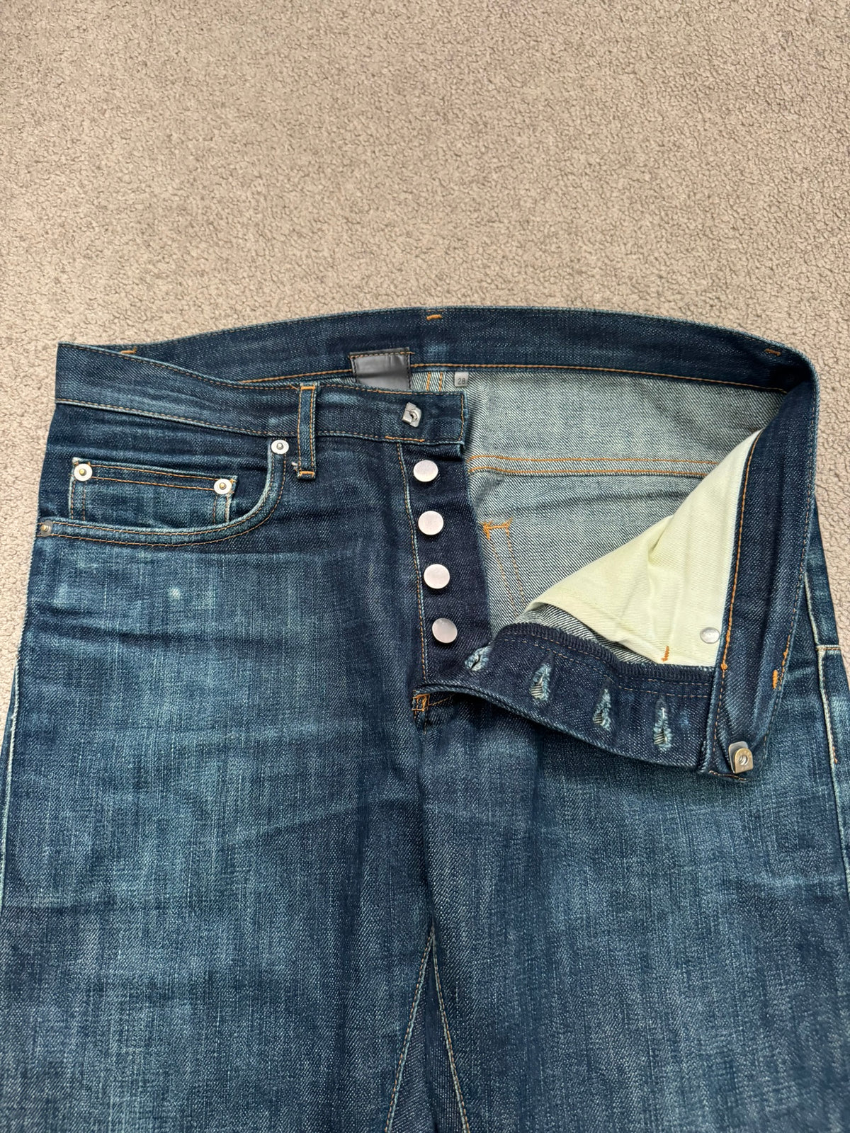 AW07 Dior Homme by Hedi Slimane Indigo Raw MIJ Denim Jeans