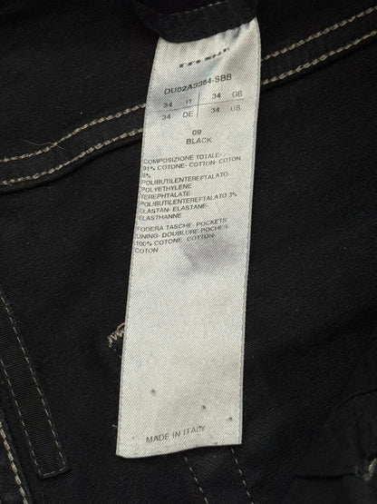 FW21 Rick Owens DRKSHDW Black Waxed Tyrone Cut Denim Jeans