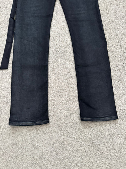 FW21 Rick Owens DRKSHDW Black Waxed Tyrone Cut Denim Jeans