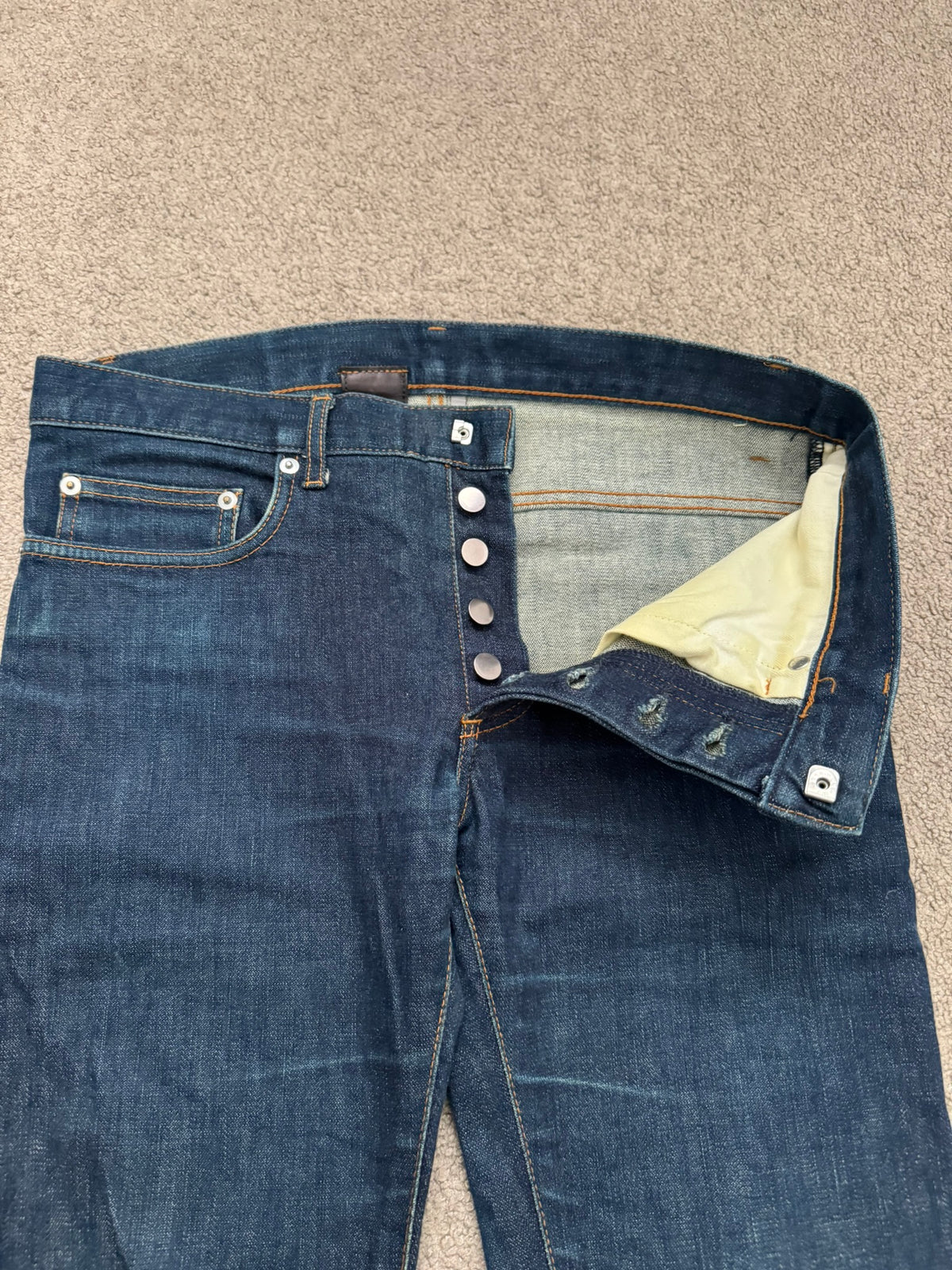 AW06 Dior Homme by Hedi Slimane Indigo Raw Stretch Denim Jeans