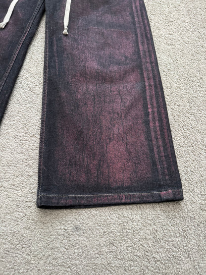 FW20 Rick Owens DRKSHDW Bruise Foil Cropped Denim Pants