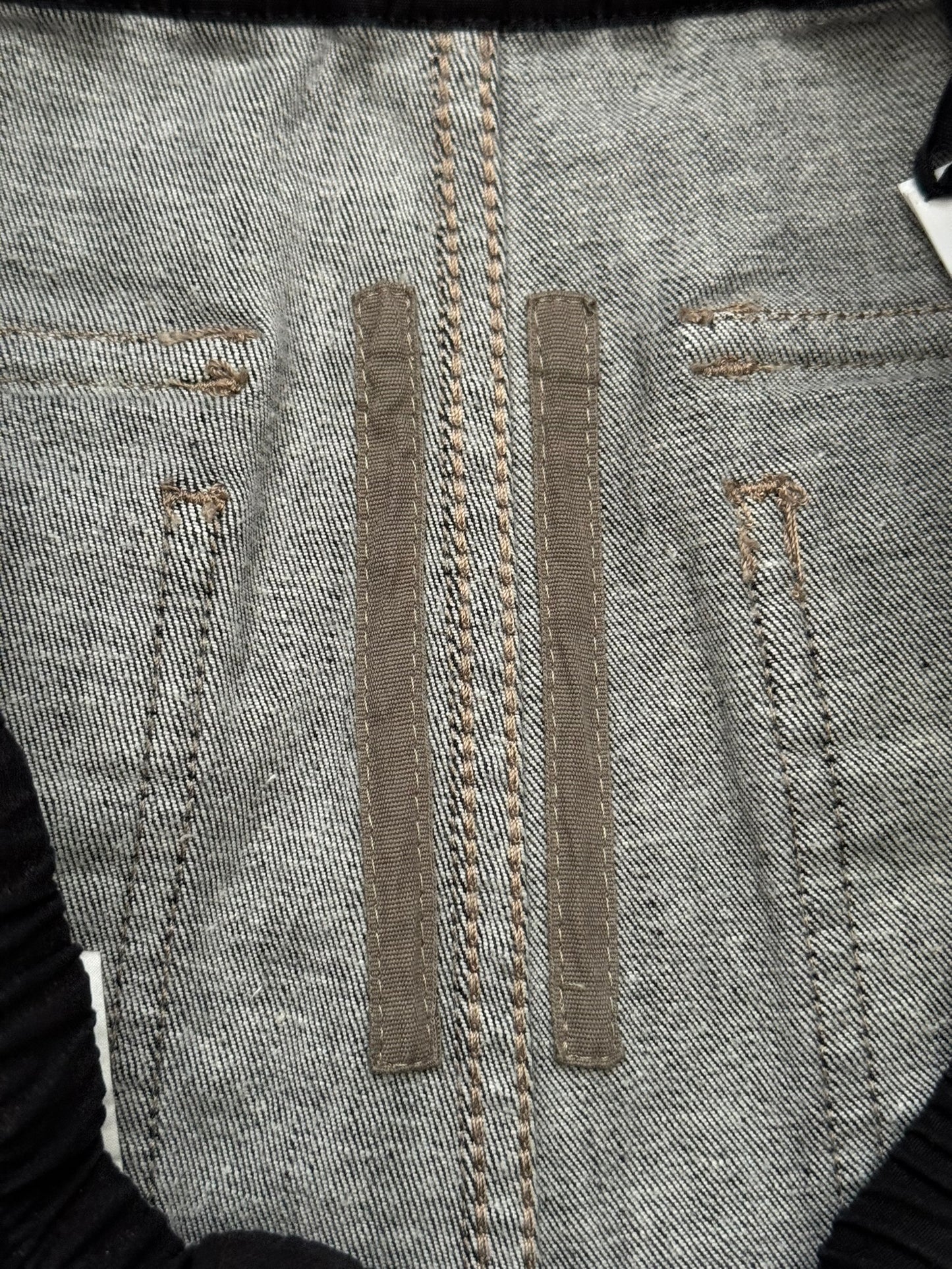 FW20 Rick Owens DRKSHDW Bruise Foil Cropped Denim Pants