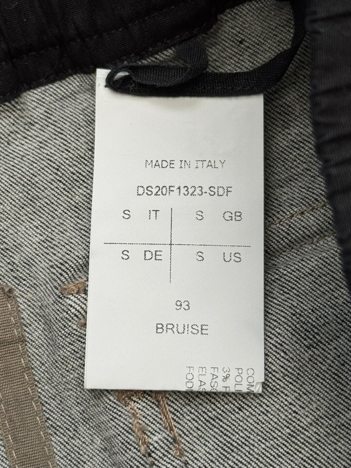 FW20 Rick Owens DRKSHDW Bruise Foil Cropped Denim Pants