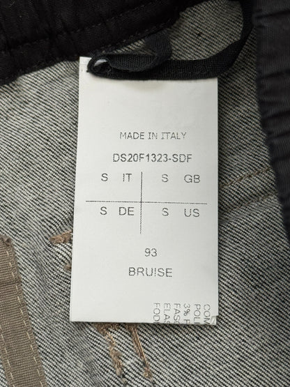 FW20 Rick Owens DRKSHDW Bruise Foil Cropped Denim Pants