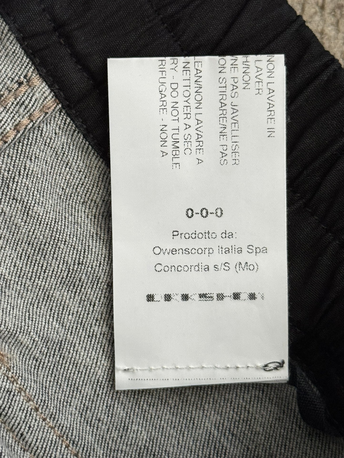 FW20 Rick Owens DRKSHDW Bruise Foil Cropped Denim Pants