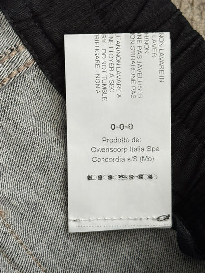 FW20 Rick Owens DRKSHDW Bruise Foil Cropped Denim Pants